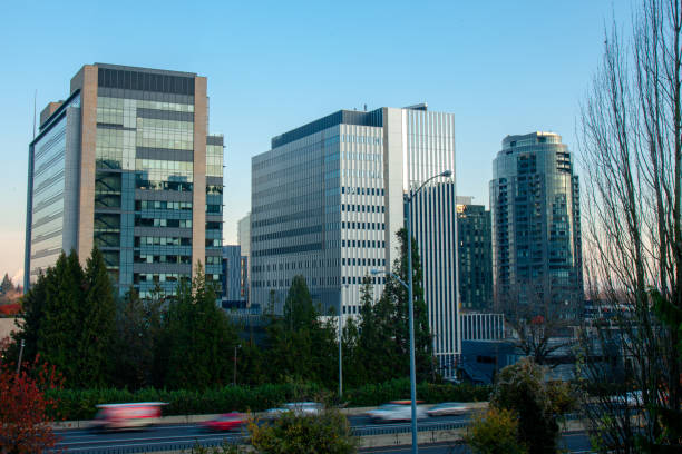 istock Modern Business Buildings and Busy Interstate Freeway 1287710977