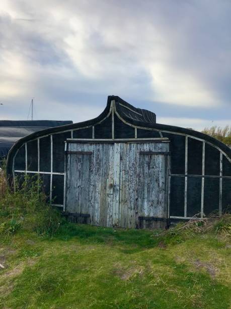 istock Sheds on Lindisfarne, England 1287716298