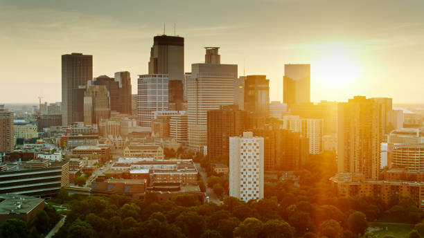 istock Morning Glow Behind Minneapolis Skyline 1287727818