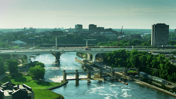 istock Mississippi Flowing Over St Anthonys Falls in Minneapolis 1287727904