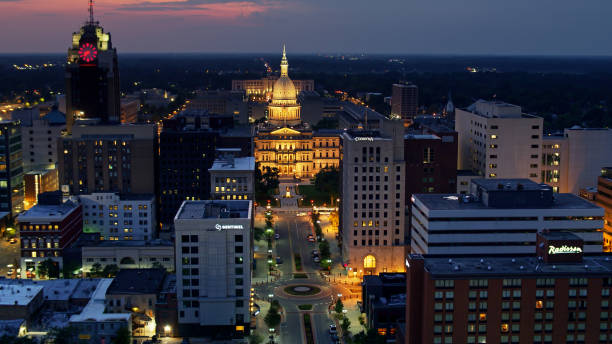istock Michigan State Capitol in Downtown Lansing at Twilight 1287743554
