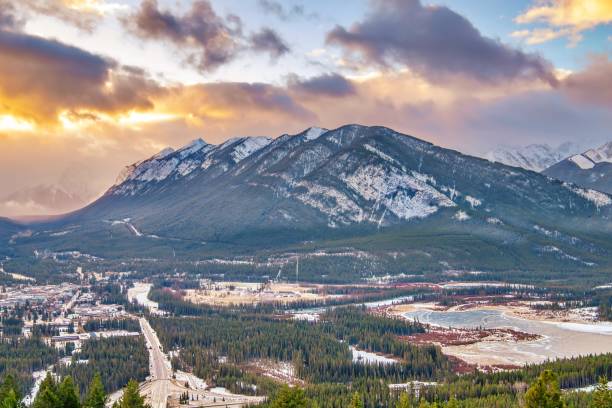 istock Sunrise Sky Over Banff Mountains 1287755989