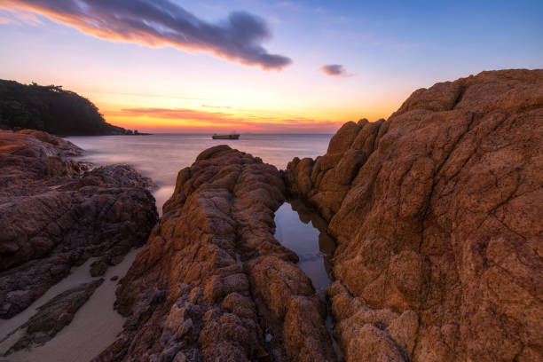 istock Beautiful tropical sea beach at sunset 1287757729
