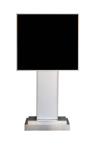 istock advertising stand board with black screen isolated on white background 1287763972