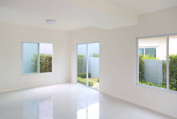 istock Empty living room interior of new house 1287767892