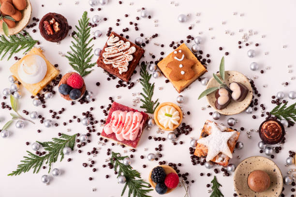istock Christmas Desserts and Vegan Candy in Messy, Random Arrangement 1287768235