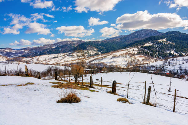 istock mountainous rural landscape on a sunny winter day 1287769042