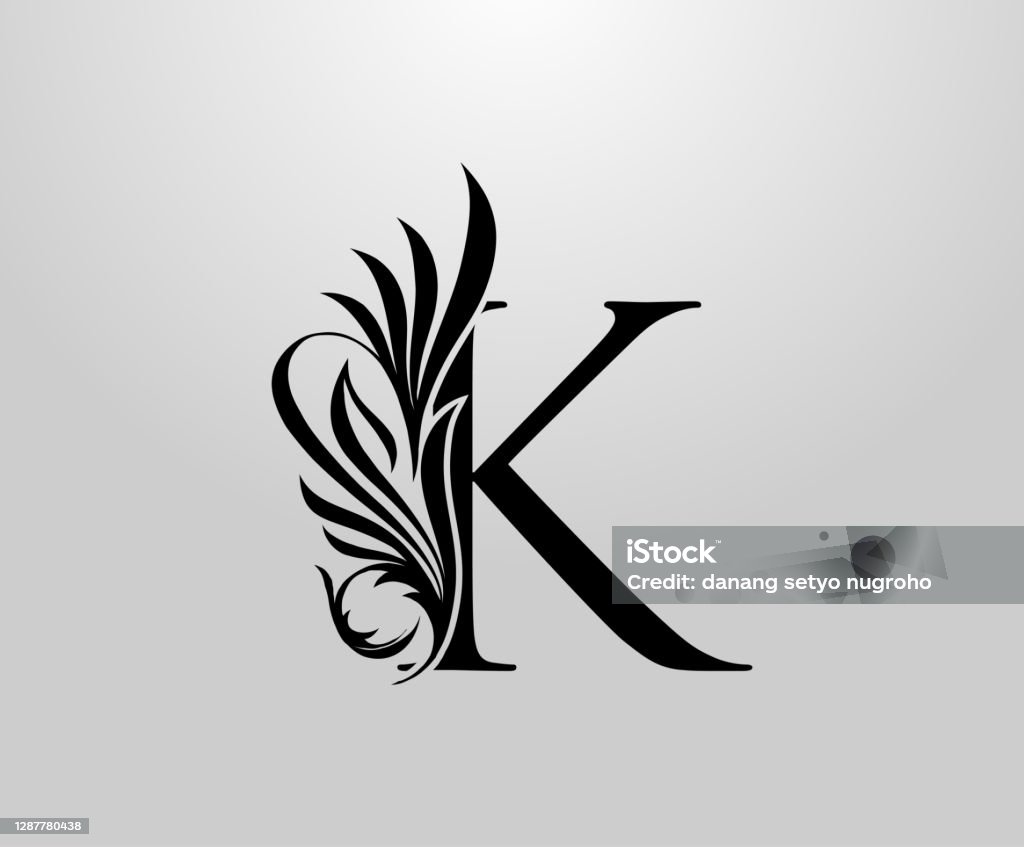 K Letter Classic Heraldic Stock Illustration - Download Image Now ...