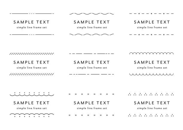 ilustrações de stock, clip art, desenhos animados e ícones de set of flat and simple line frame illustrations - decorating