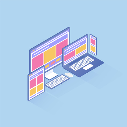 Responsive Design in Isometric Vector Illustration