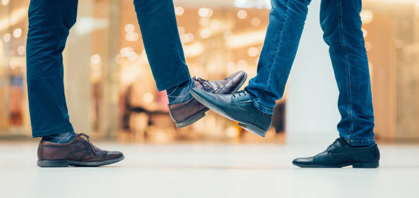 istock close up. good friends greeting each other 1287800009