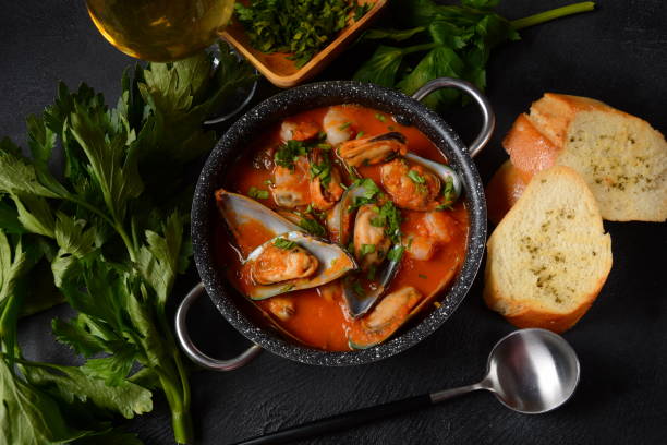istock French seafood bouillabaisse soup/fish stew 1287804593