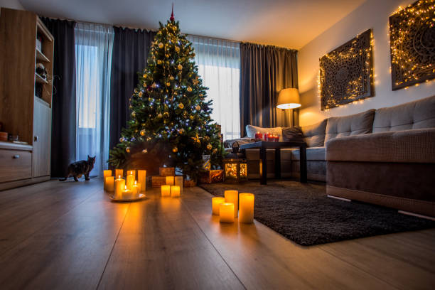 istock Christmas decorations in xmas home 1287806582