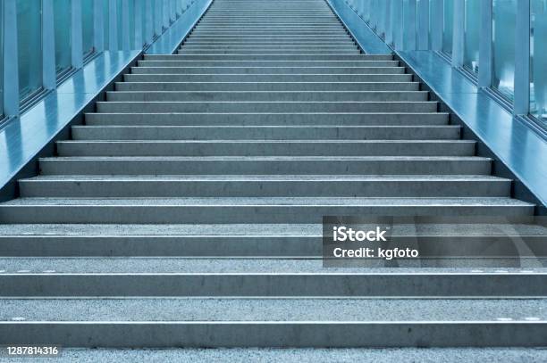 Stairs Concept Empty Staircase Steps Going Up Stock Photo - Download Image Now - Staircase, Steps, No People