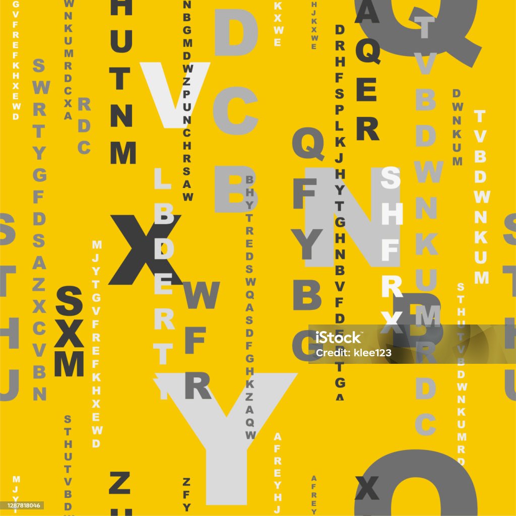 Modern Pattern Letter Background Letters Background With Seamless Pattern Stock Illustration - Download ...