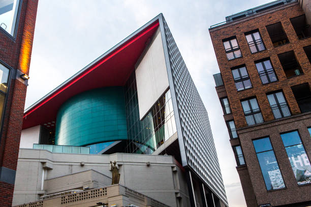 Schauspielhaus theatre venue in Dusseldorf. The building designed by Bernhard Pfau was opened in 1970.