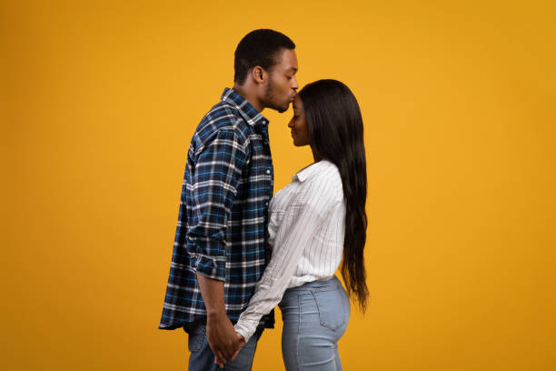 istock Romantic date, tenderness and relationship of young people 1287834241