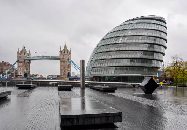 istock Tower bridge and City Hall building in London, UK 1287849455
