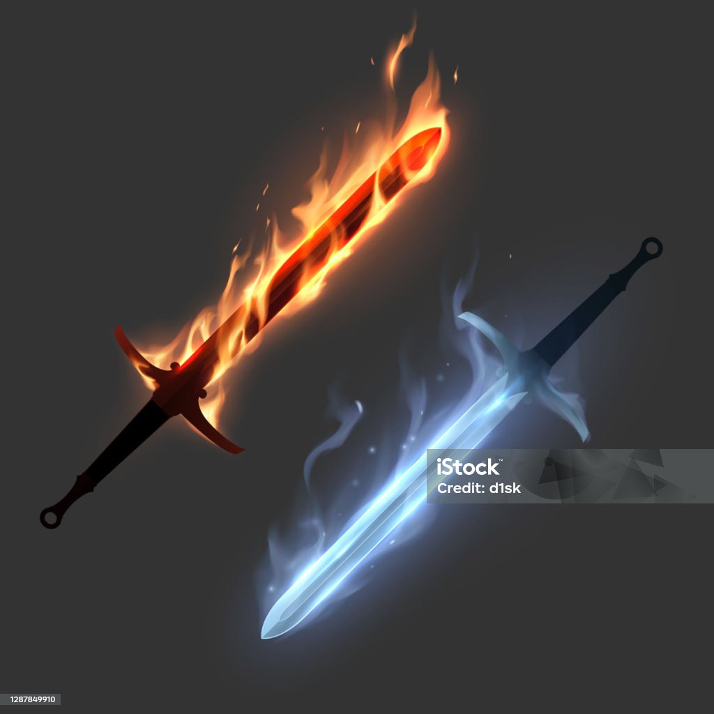 Thanh Kiếm Ma Thuật Trong Lửa Và Băng Hình minh họa Sẵn có - Tải ...