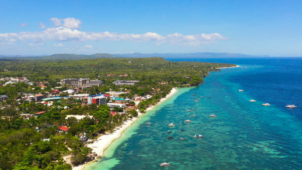 istock Sandy beach and tropical sea. Panglao island, Philippines 1287852559