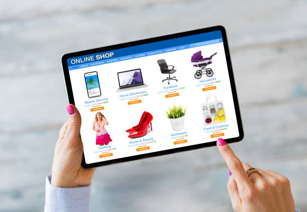 istock Woman shopping on online store by using tablet 1287854588