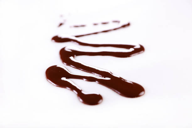 Chocolate sauce isolated on a white background