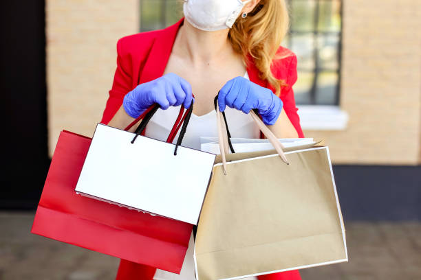 istock Paper shopping bags 1287867757