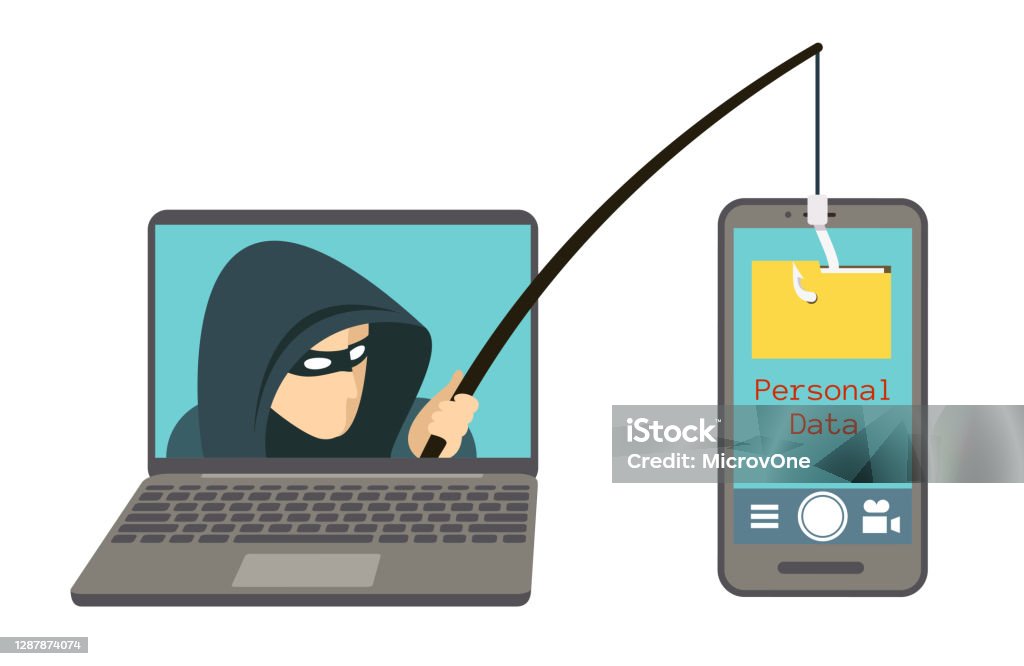 Call Hacker Phishing Scam Hacker Attack On Smartphone Vector Illustration Stock ...