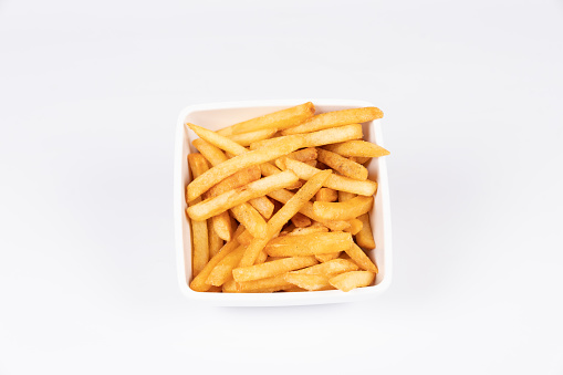 french fries isolated on white, studio shot
