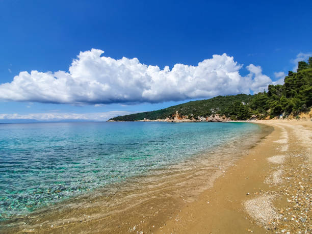 istock Pristine bay view of a greece island. 1287878067