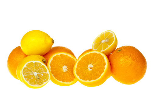 Various Fresh fruit isolated on white background