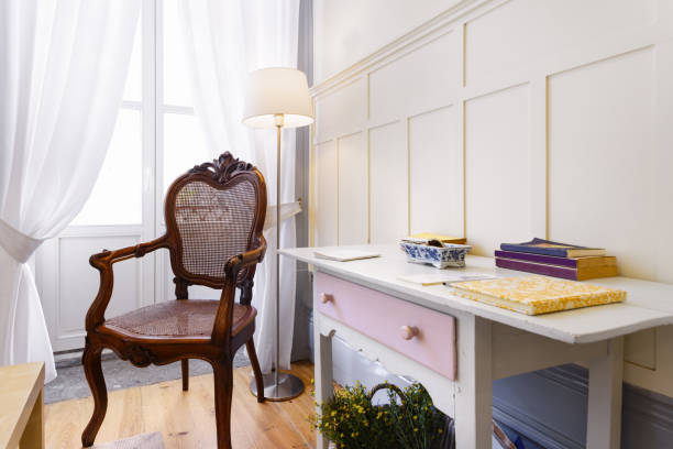 istock Reading corner decorated with upcycled furniture 1287889123