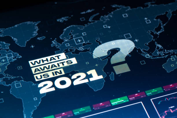 istock What Awaits Us in 2021 Background on World Map 1287890506