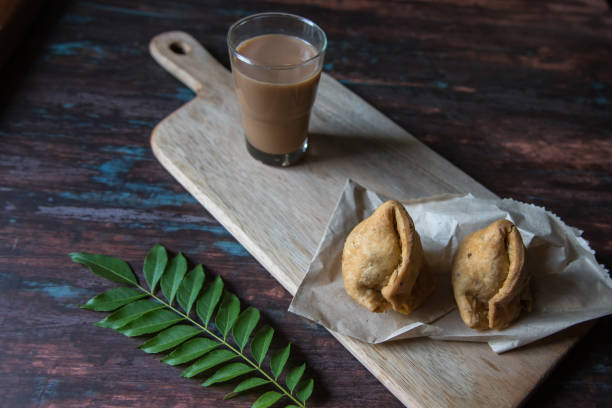istock Popular Indian snacks samosa with masala tea 1287894062