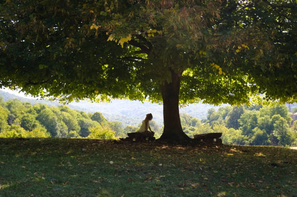 istock Woman under the shade of a tree 1287894148