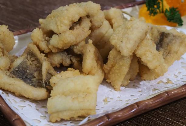 istock Deep fried bombay duck with spicy salt 1287898121