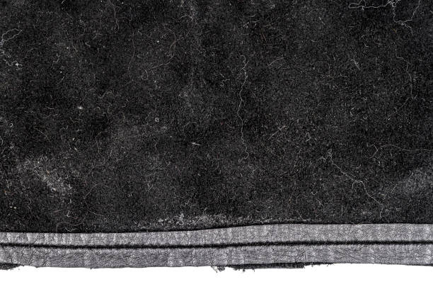 istock Piece of black leather, back side 1287898991