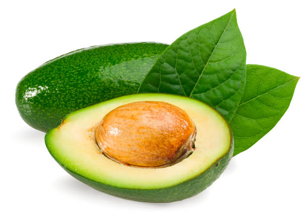 istock fresh sliced avocado isolated on white background. full depth of field. clipping path 1287905016