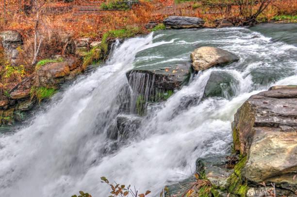 istock Beautiful Waterfall in the Fall Upstate New York 1287906413