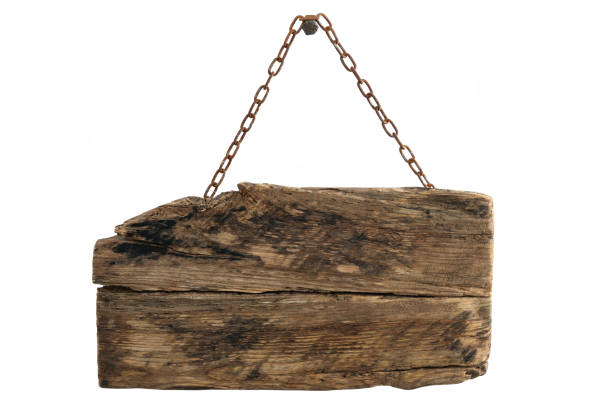 istock Aged dark wood signboard 1287912781