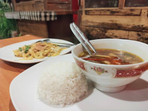 istock Southeast asian food with rice for dinner 1287913907