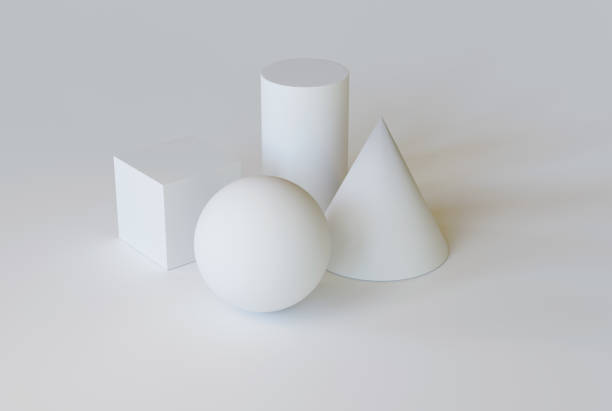 istock 3d illustration of white cube, cone and cylinder 1287914799