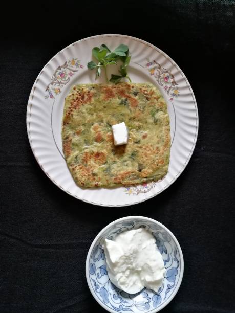 foto d'archivio paratha ripiene - cooked in a row traditional culture indoors foto e immagini stock