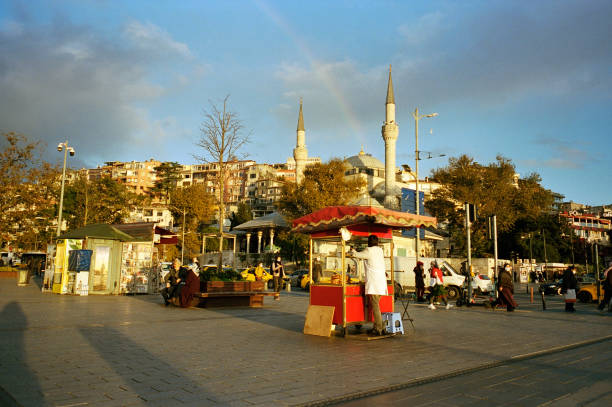 Istanbul, Turkey - 20 November 2020: People walking on the streets of Istanbul during Covid-19 pandemic