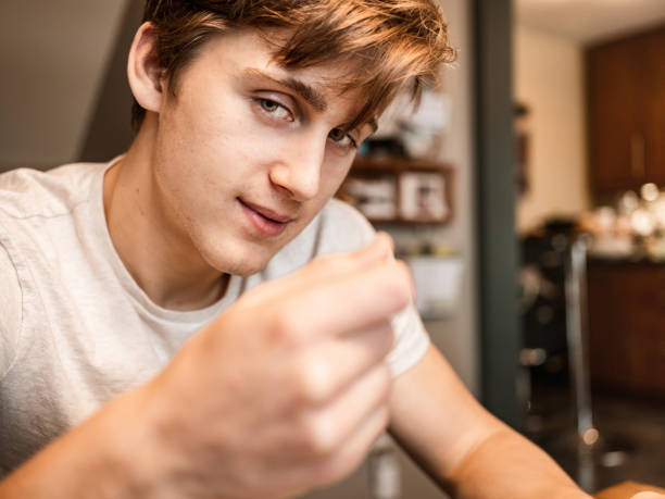 istock Young man and bowl of soup 1287922059