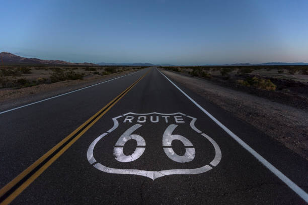 istock Mojave Desert Dusk on Route 66 1287927468