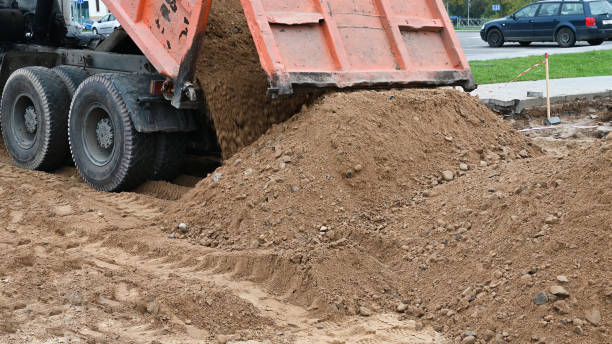 istock The earth spills out from the dump truck 1287931906