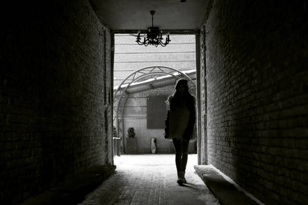 istock Young woman on city walk in winter 1287932912