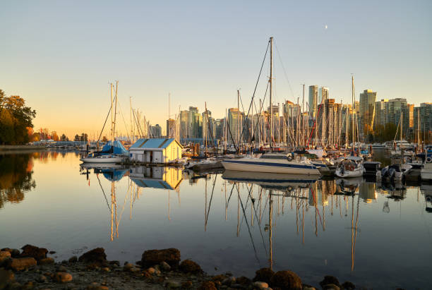 istock Coal Harbor Stanley Park Dusk Marina 1287933723