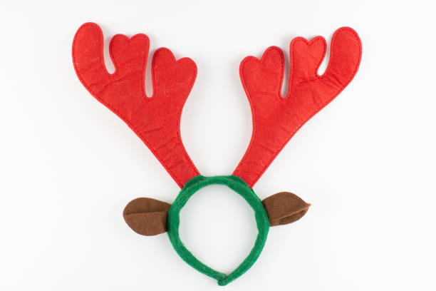 istock christmas deer antlers on head isolated on white 1287941097